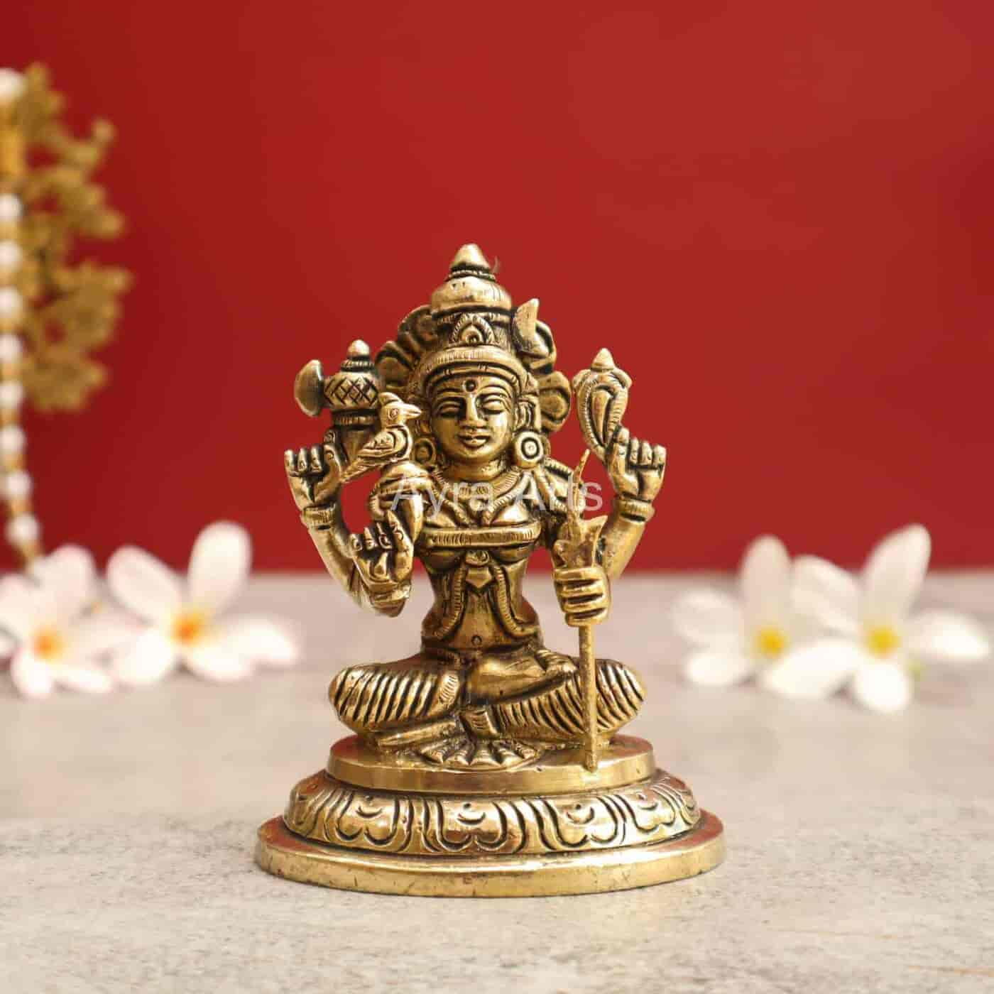 Fine Brass Goddess Rajarajeshvari Tripura Sundari Lalita Devi Statue ...