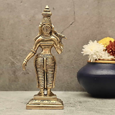 Brass Madurai Meenakshi Devi - 8 inch Height | Exquisite Brass Idol of Madurai Meenakshi Devi for Divine Worship Brass Madurai Meenakshi Devi - 8 inch Height | Exquisite Brass Idol of Madurai Meenakshi Devi for Divine Worship