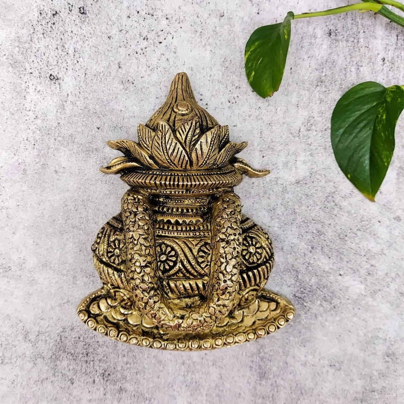 Brass Kalash Wall Hanging Super Fine 8 inch Height