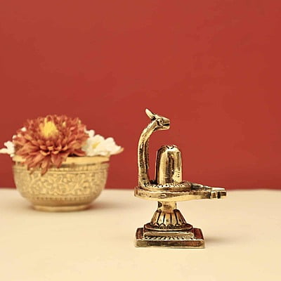 Brass Shivling with Sheshnag for Home Temple - 3.5 inch Height | Sacred Brass Shivling with Sheshnag Design for Spiritual Worship Brass Shivling with Sheshnag for Home Temple - 3.5 inch Height | Sacred Brass Shivling with Sheshnag Design for Spiritual Worship