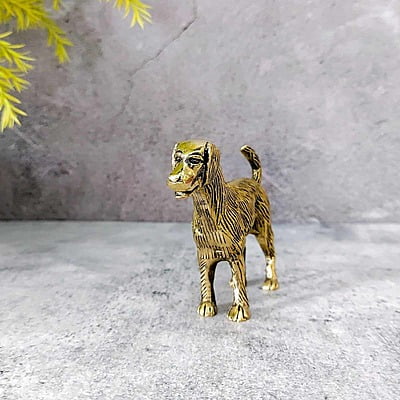 Brass Dog Figurine 3 in Height Brass Dog Figurine 3 in Height