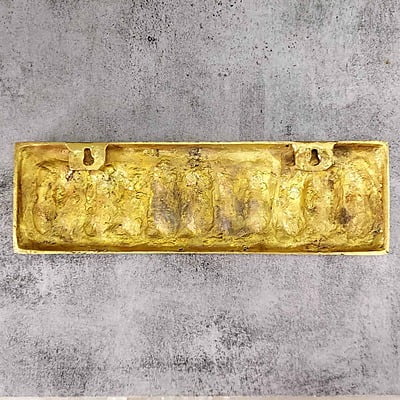 Brass Dashavatar Wall Decor Plate - 4 inch Height | Intricate Brass Wall Plate with Dashavatar Design Brass Dashavatar Wall Decor Plate - 4 inch Height | Intricate Brass Wall Plate with Dashavatar Design