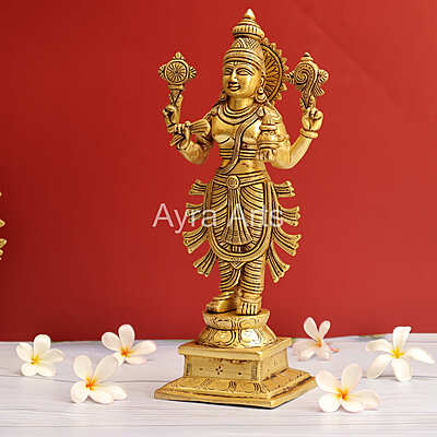 Dhanvantari The Physician of Gods Brass Statue - 12.5 Inch Height Dhanvantari The Physician of Gods Brass Statue - 12.5 Inch Height