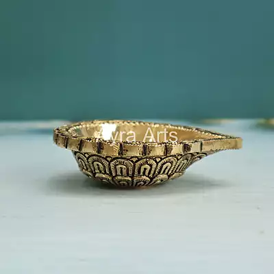 Brass Solid Super Fine Diya - 4.5 Inch Length