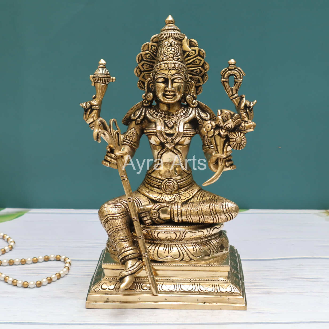 Tripura Sundari Rajarajeshwari Lalita Devi Kamakshi idol in Brass - 12 ...