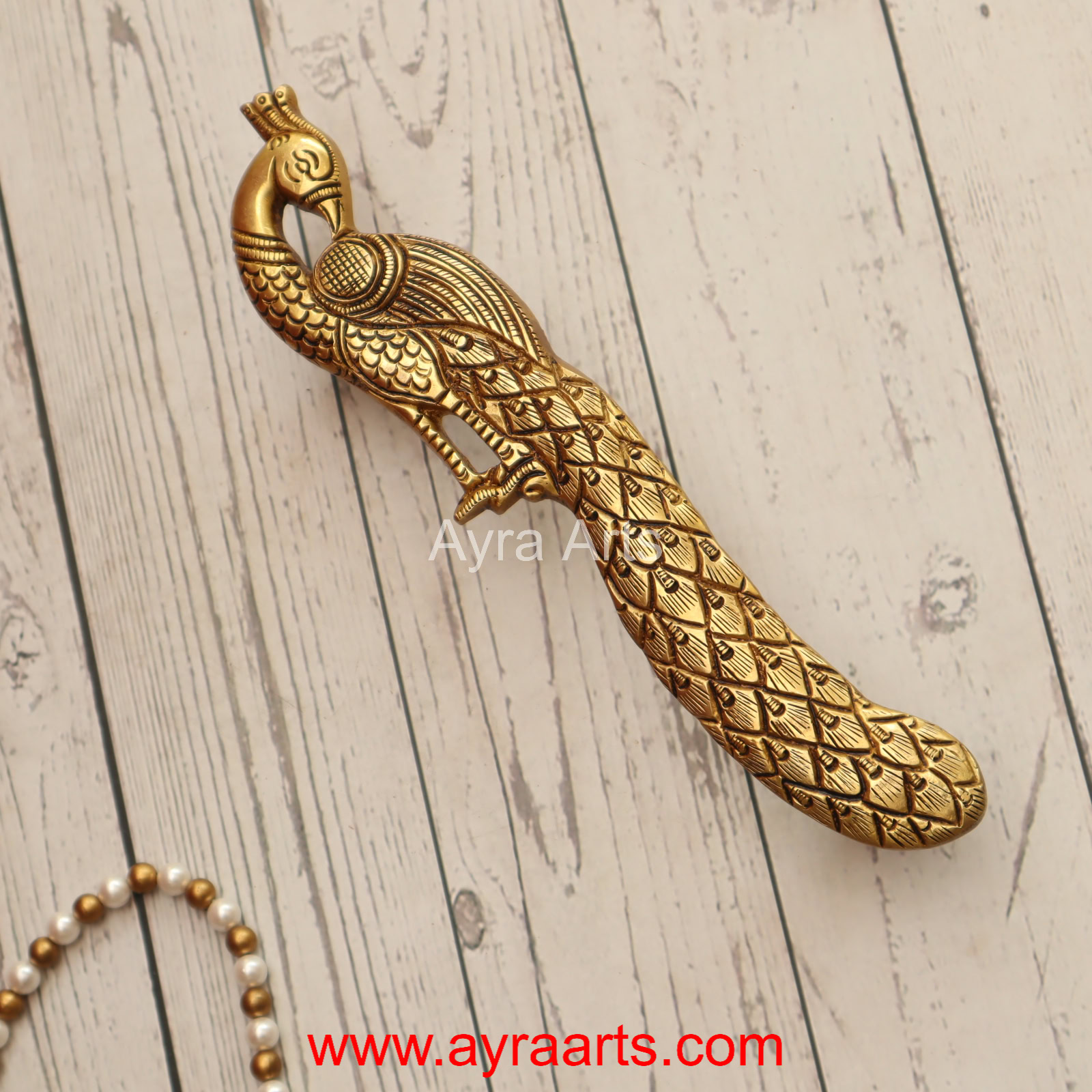 Peacock Door Handle for Main and Pooja Door - 9.5 Inch Height Peacock Door Handle for Main and Pooja Door - 9.5 Inch Height